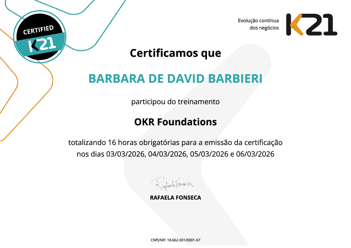 Certificado K21